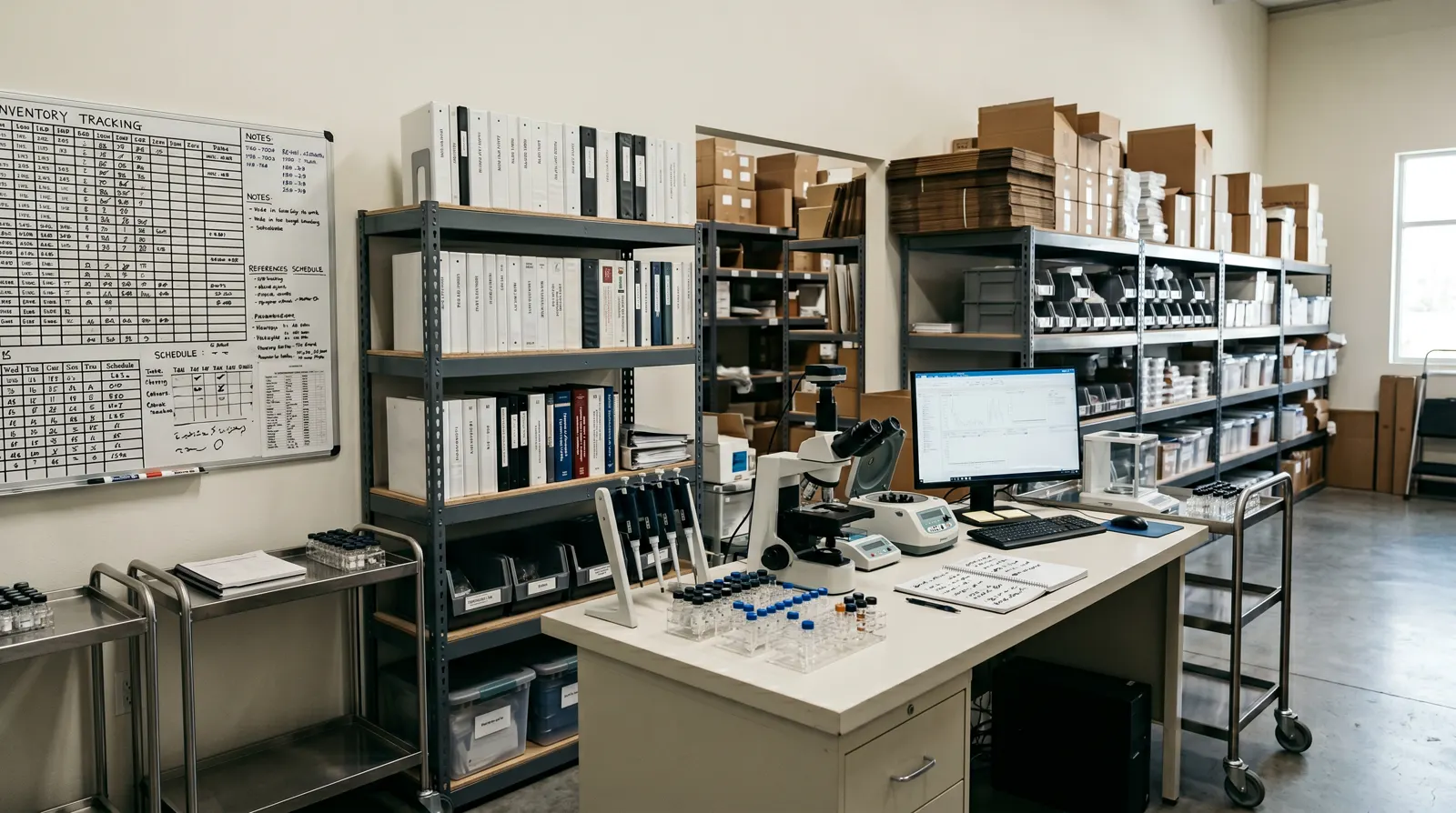 Industrial operations room used for wholesale supply